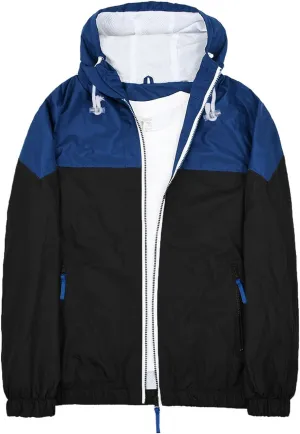 Men's Windbreaker Rain Jacket Lightweight Water-Resistant Hooded Rain Shell Outdoors Raincoat Windbreakers for Men