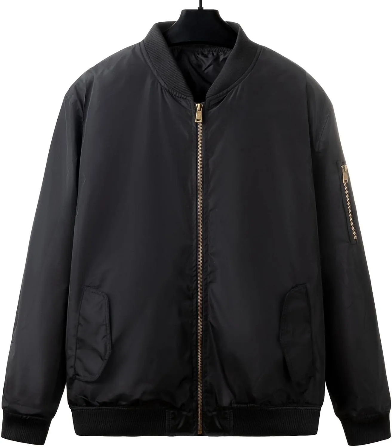 Men's Winter Quilted Bomber Jackets for Men Windproof Windbreakers Stand Collar Fall Jackets Casual Sports Coats