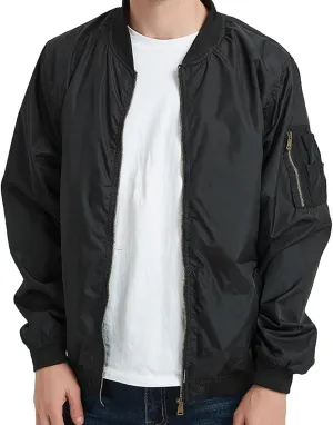 Men's Winter Quilted Bomber Jackets for Men Windproof Windbreakers Stand Collar Fall Jackets Casual Sports Coats