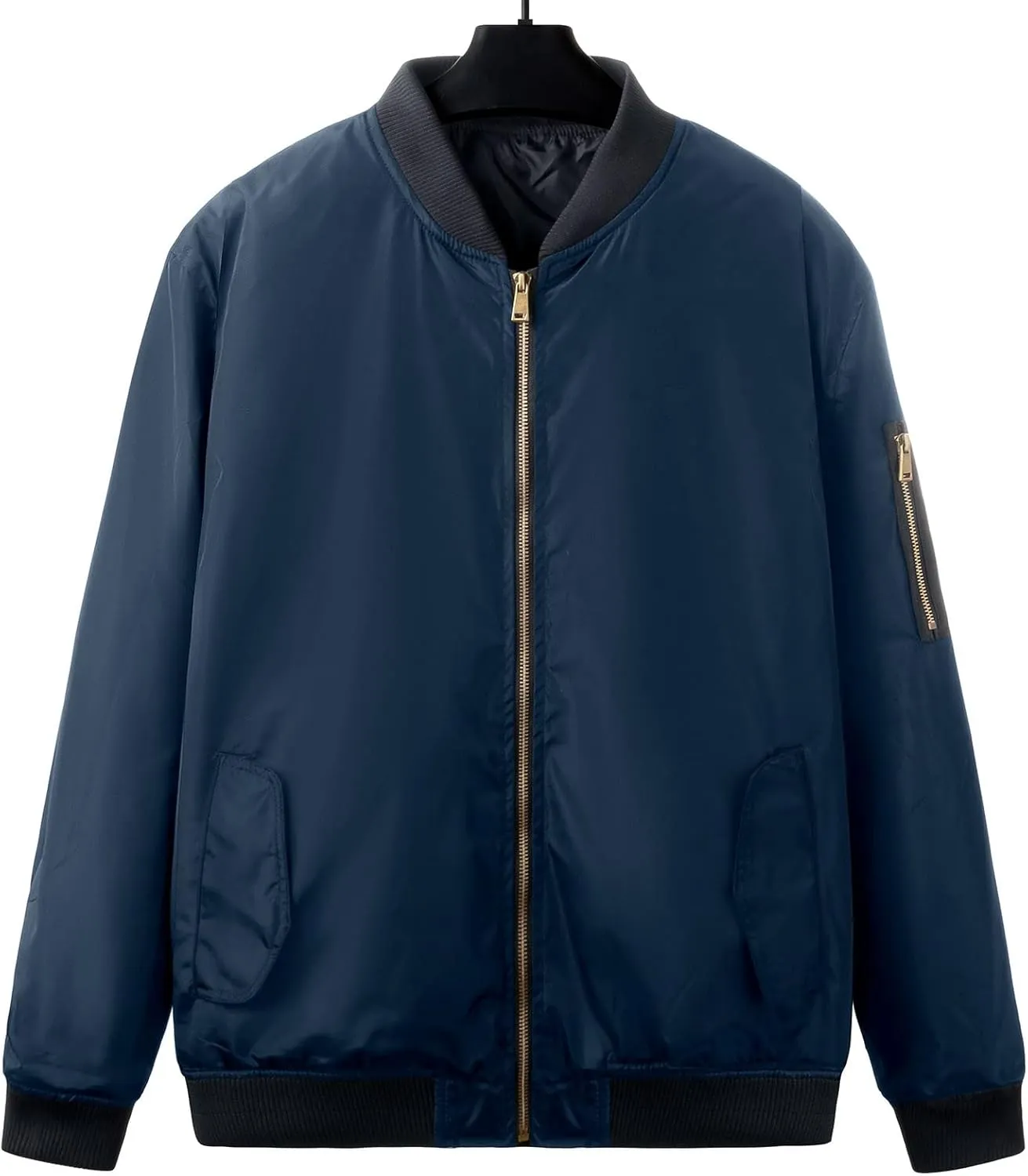 Men's Winter Quilted Bomber Jackets for Men Windproof Windbreakers Stand Collar Fall Jackets Casual Sports Coats