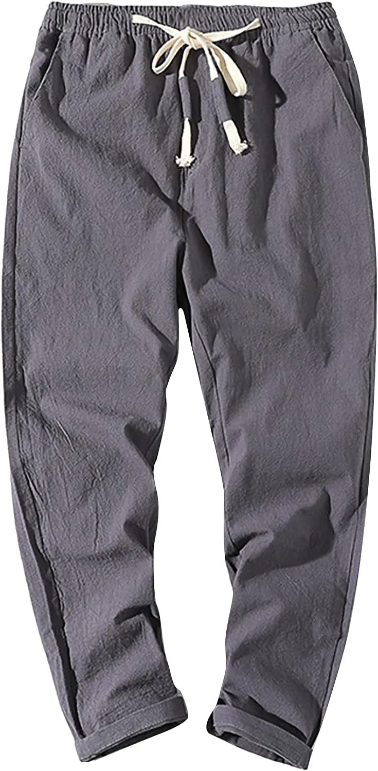 Men's Work Pants Joggers Pants with Deep Pockets in Loose-Fit Style Baggy Cargo Pants, M-5XL