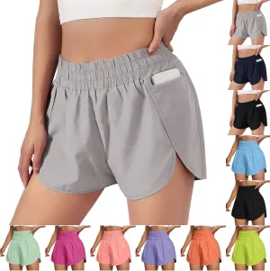 mid Rise Shorts for Women Elastic Casual Loose Dolphin Shorts with Pockets 2024 Yoga Sport Quick Dry Slacks for Women