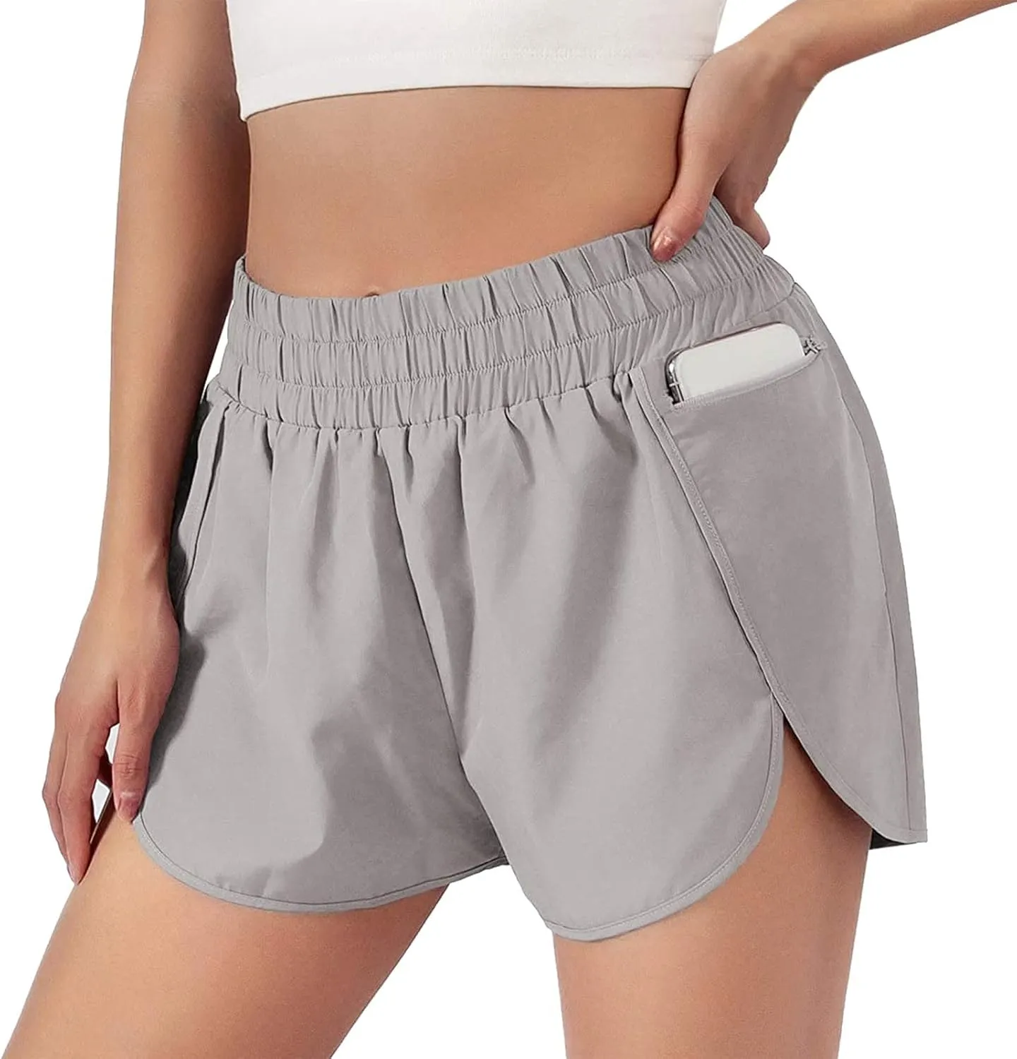 mid Rise Shorts for Women Elastic Casual Loose Dolphin Shorts with Pockets 2024 Yoga Sport Quick Dry Slacks for Women