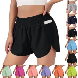 mid Rise Shorts for Women Elastic Casual Loose Dolphin Shorts with Pockets 2024 Yoga Sport Quick Dry Slacks for Women