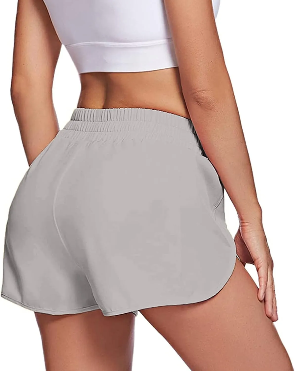mid Rise Shorts for Women Elastic Casual Loose Dolphin Shorts with Pockets 2024 Yoga Sport Quick Dry Slacks for Women
