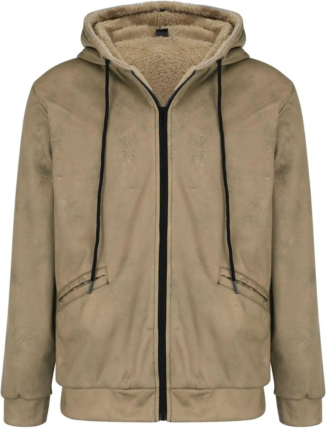 Puffer Jackets for Men Warm Fleece Hooded Sweater Thicken Cotton Coat Mens Puffer Jackets Warm Puffer Jacket