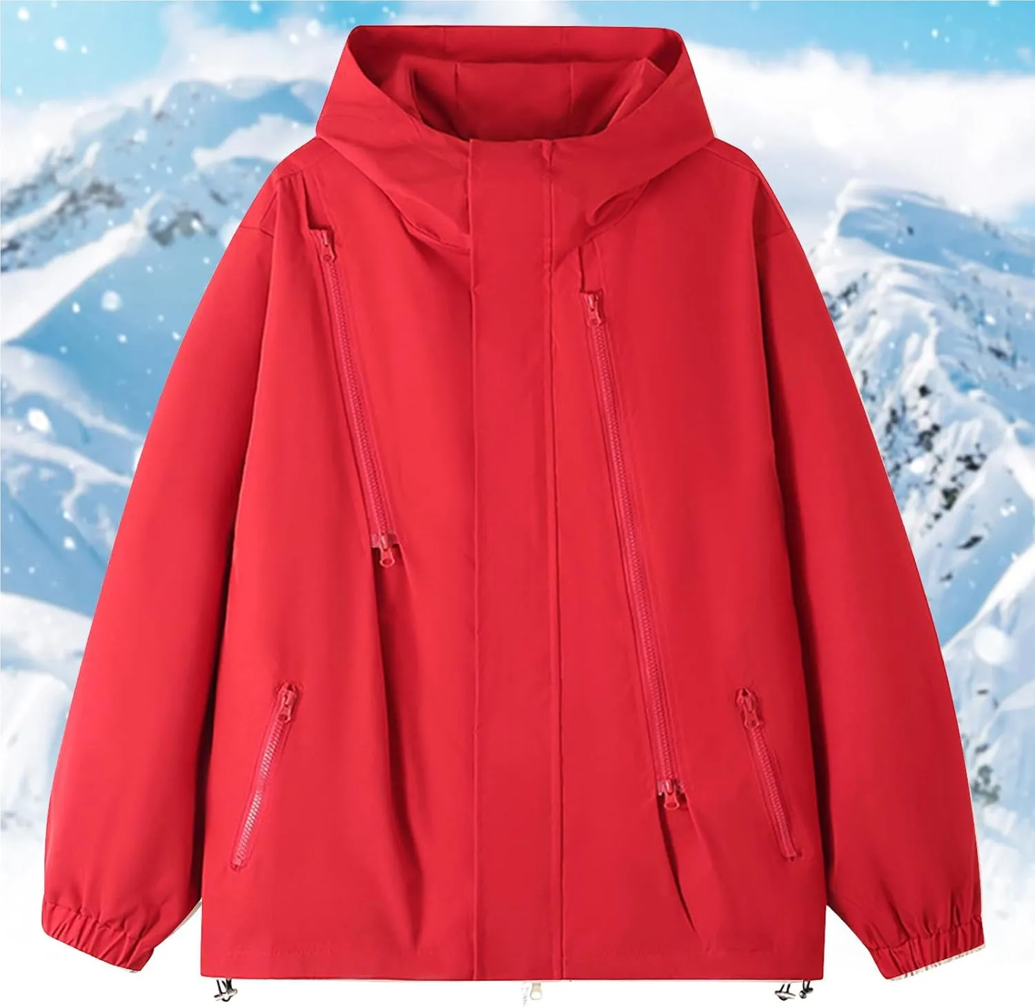 Rain Jacket Men Women Lightweight Packable Hooded Rain Coat Waterproof Windbreaker Active Outdoor Hiking Trench Coats