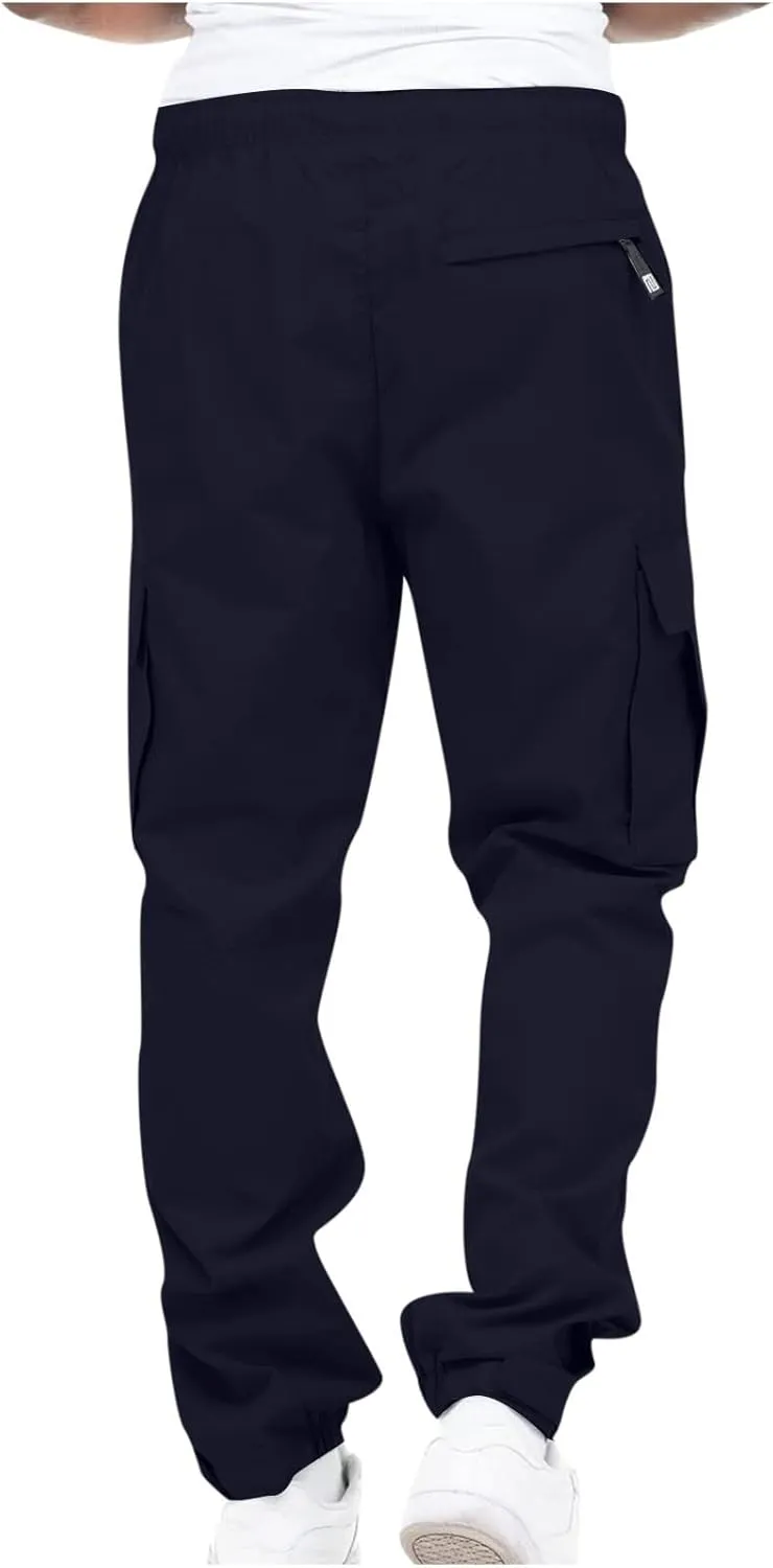 RTRDE Men's Cargo Pants Flex Tactical Lightweight Hiking Casual Pants with Multi Pockets Baggy Pants Men, S-5XL