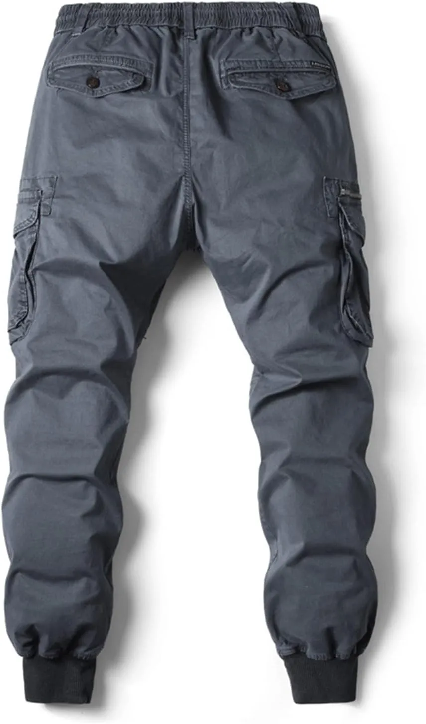 RTRDE Men's Cargo Work Pants Casual Jogger Pants Hiking Work with Multi Pockets Pants, 29-40
