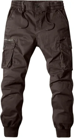 RTRDE Men's Cargo Work Pants Casual Jogger Pants Hiking Work with Multi Pockets Pants, 29-40