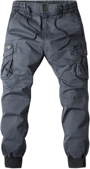 RTRDE Men's Cargo Work Pants Casual Jogger Pants Hiking Work with Multi Pockets Pants, 29-40