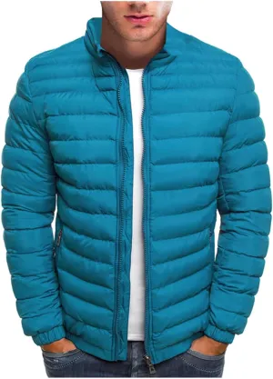 RTRDE Men's Light Puffer Jacket Winter Lightweight Jacket Warm Insulated Windproof Quilted Coat Down, M-2XL