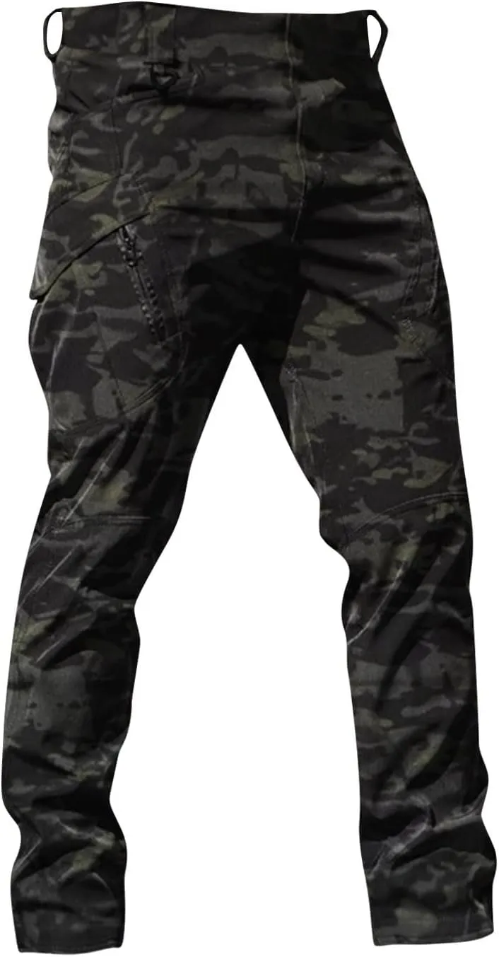 RTRDE Men's Outdoor Military Tactical Pants Lightweight Rip-Stop Casual Cargo Hiking Work Pants, M-3XL