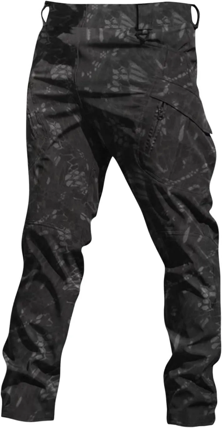 RTRDE Men's Outdoor Military Tactical Pants Lightweight Rip-Stop Casual Cargo Hiking Work Pants, M-3XL