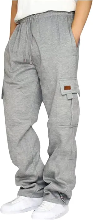 RTRDE Men's Pants Cargo Casual Joggers Loose Fit Trousers Athletic Pants with Pockets Pants, S-5XL