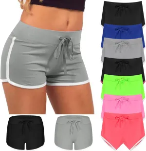 Running Shorts for Women Summer Casual Drawstring Waist Workout Yoga Shorts Slim Fit Quick Dry Gym Sports Hot Shorts