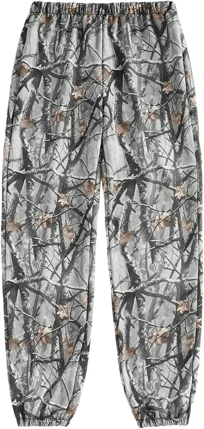 SOLY HUX Women's Camo Pants Elastic Waist Sweatpants Hiking Workout Athletic Joggers