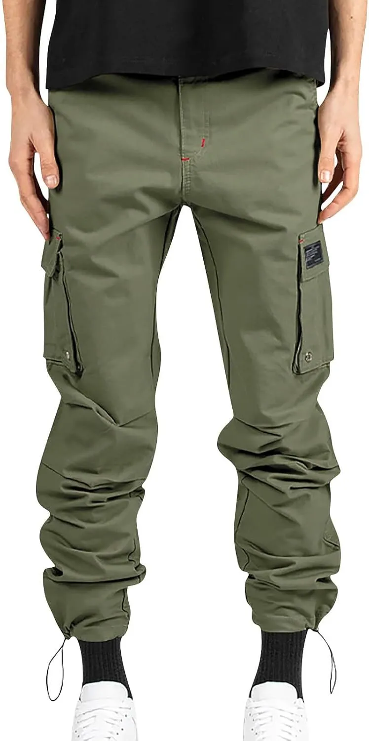 Tactical Pants for Men Water Resistant Baggy Cargo Work Pants Camo Combat Pant Big and Tall Hiking Pant Multi Pocket