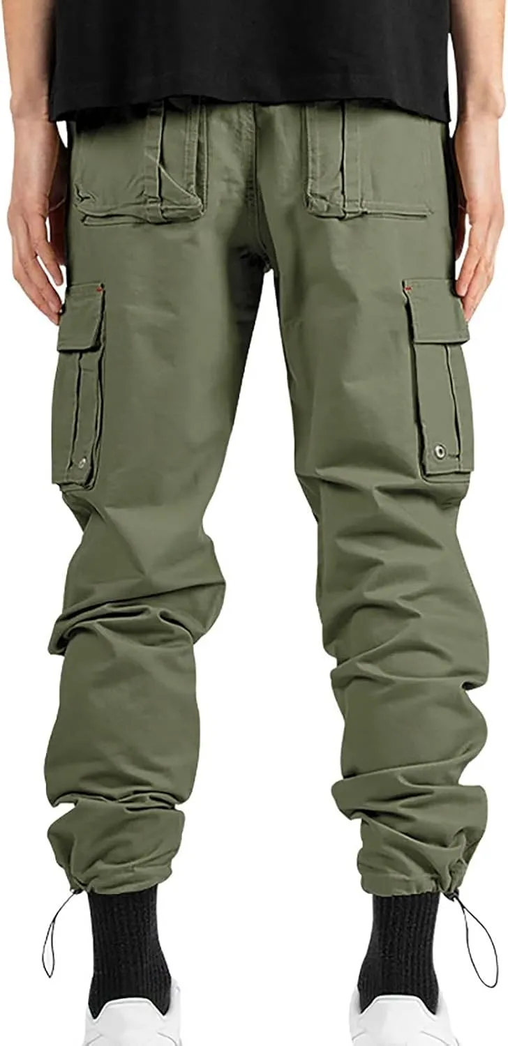 Tactical Pants for Men Water Resistant Baggy Cargo Work Pants Camo Combat Pant Big and Tall Hiking Pant Multi Pocket
