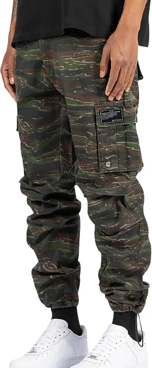 Tactical Pants for Men Water Resistant Baggy Cargo Work Pants Camo Combat Pant Big and Tall Hiking Pant Multi Pocket