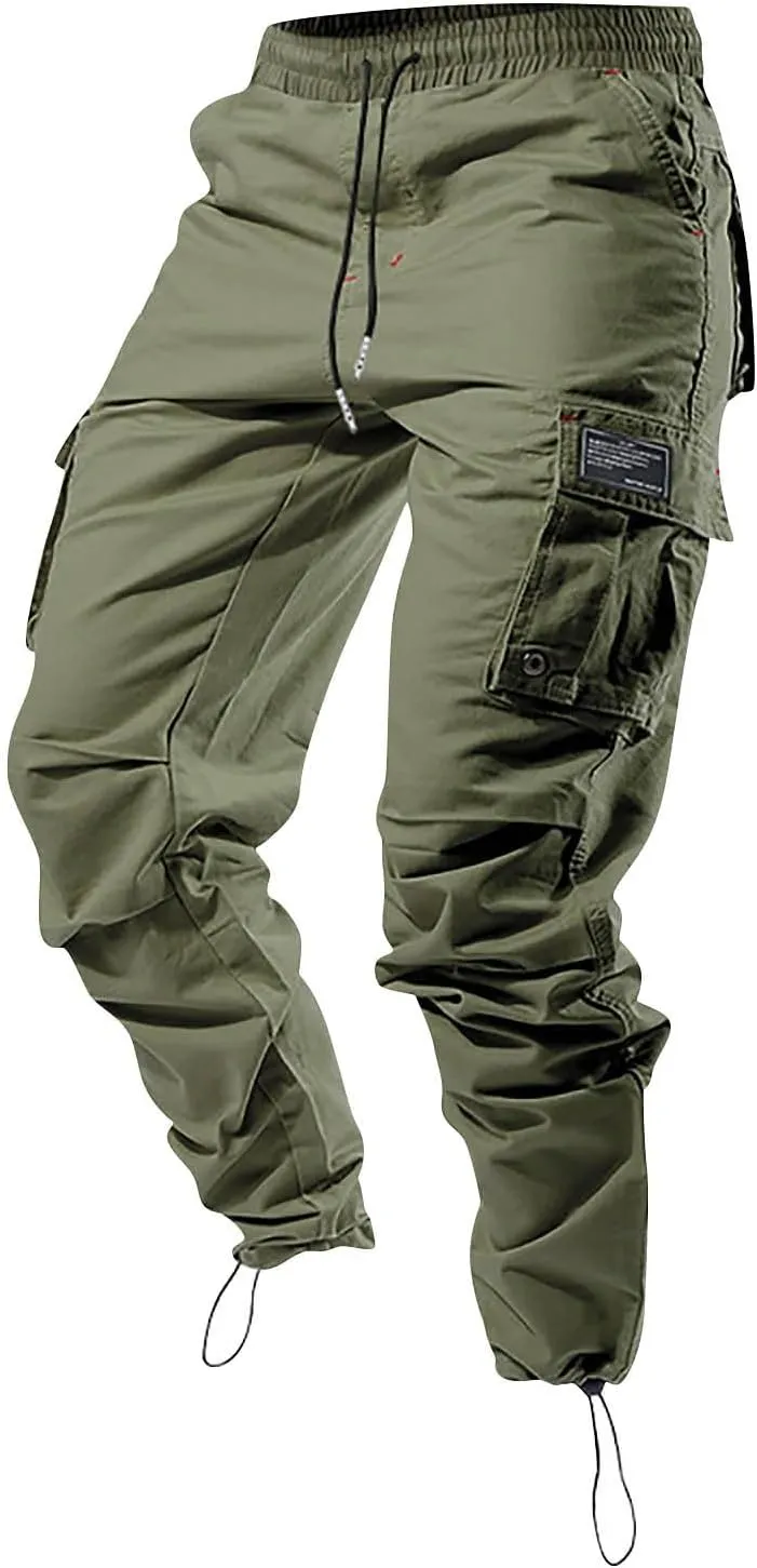 Tactical Pants for Men Water Resistant Baggy Cargo Work Pants Camo Combat Pant Big and Tall Hiking Pant Multi Pocket