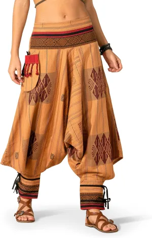 The Veshti Company Women's Printed Summer Harem Pants, Cotton Boho Hippie Casusal Oversized Palazzo Joggers for Women