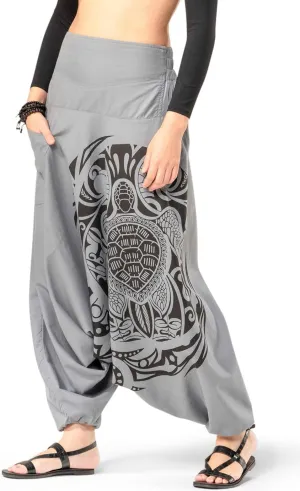 The Veshti Company Women's Printed Summer Harem Pants, Cotton Boho Hippie Casusal Oversized Palazzo Pant for Women