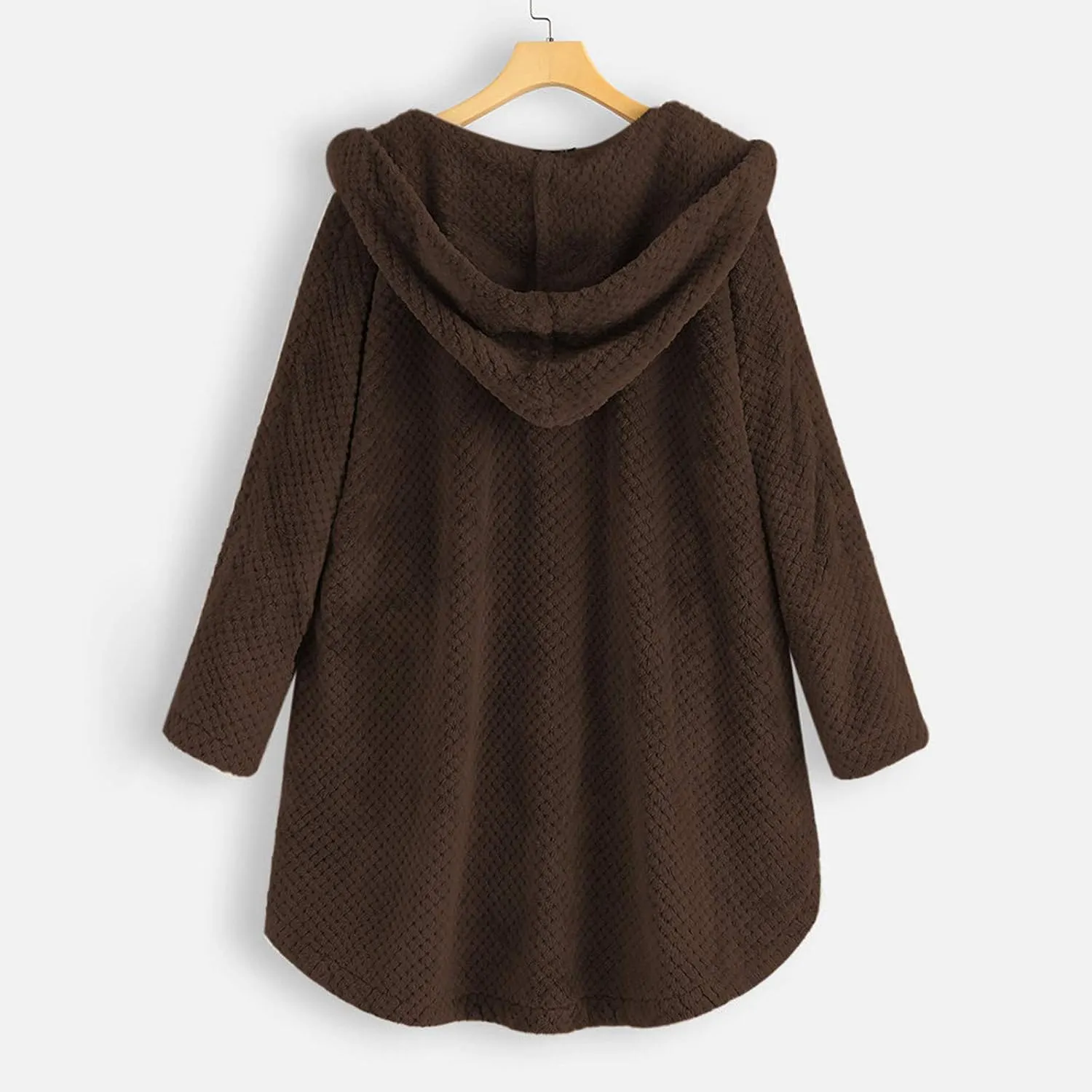 Thicken Warm Winter Coat for Women Fuzzy Fleece Shaggy Shacket Jacket Patchwork Coats Outwear with Pockets