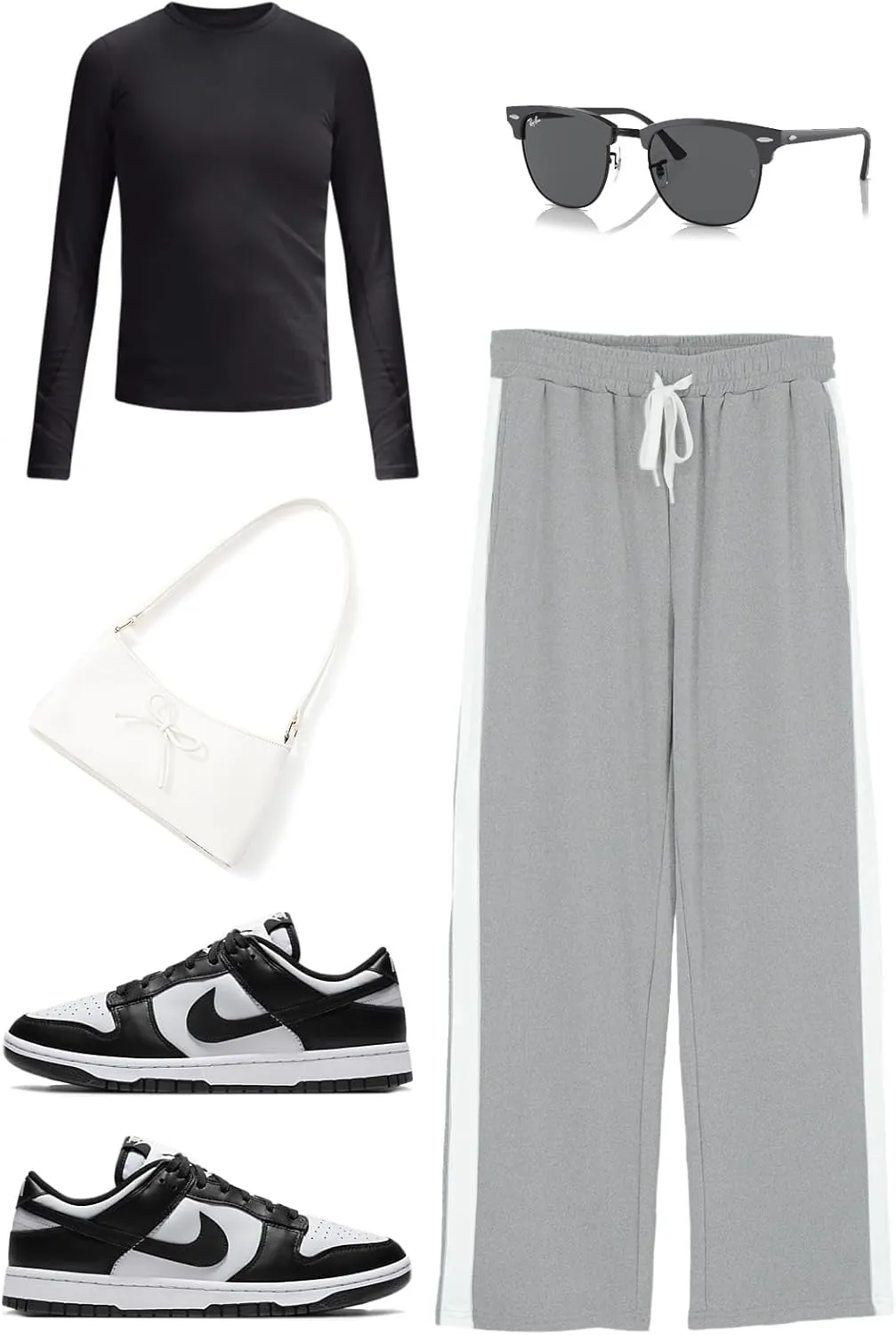 Wide Leg Sweatpants Women Lightweight Track Pants, Drawstring Straight Leg Casual Baggy Sweats for Lounge Yoga