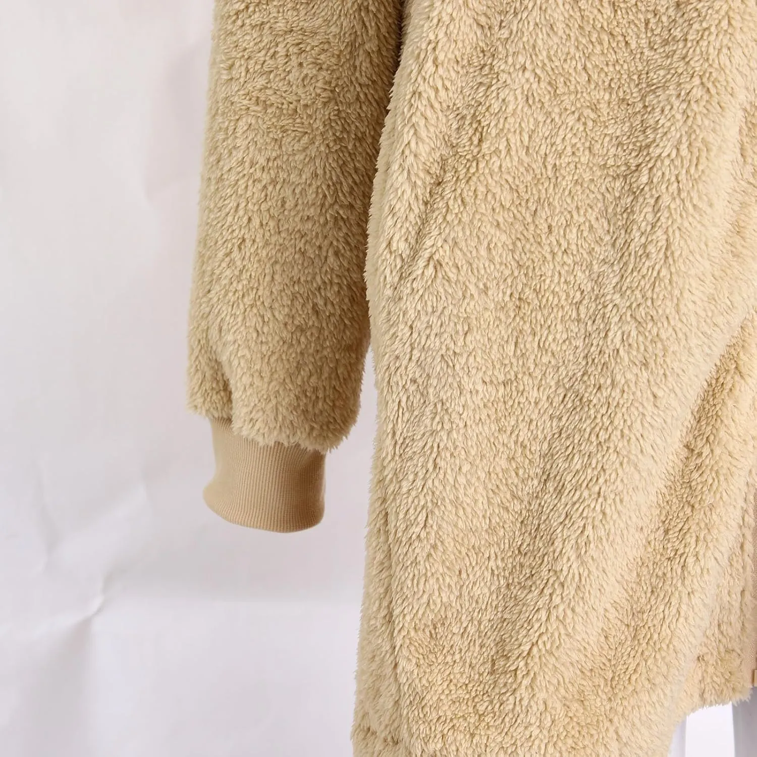 Women 2024 Winter Coat Warm Oversized Jackets Fuzzy Fleece Zip Up Hoodies Long Outerwear Pockets Plus Size Overcoats