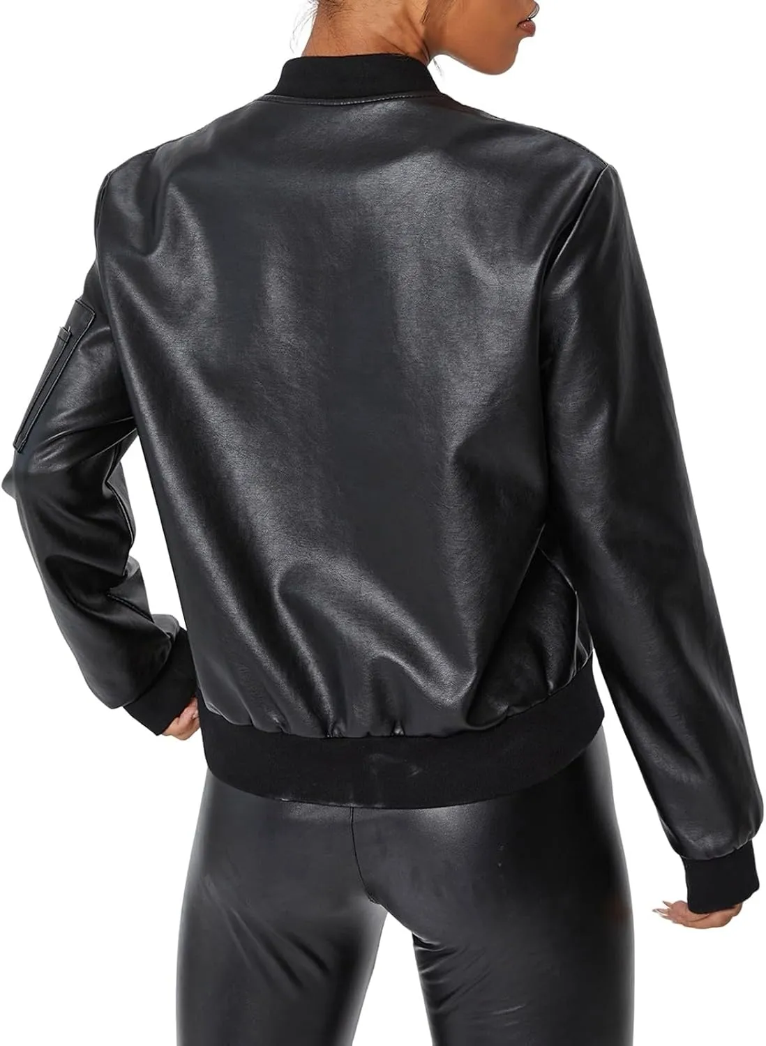 Women Faux Leather Jackets 2024 Winter Motorcycle Plus Size Moto Biker Coat Short Lightweight Fashion Cropped Outerwear