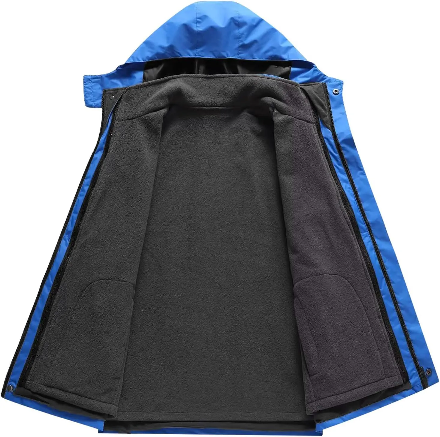 Women Men Hooded Rain Jackets Softshell Windproof Raincoat Long Sleeve Jacket Outdoor Hiking Windbreaker with Pockets