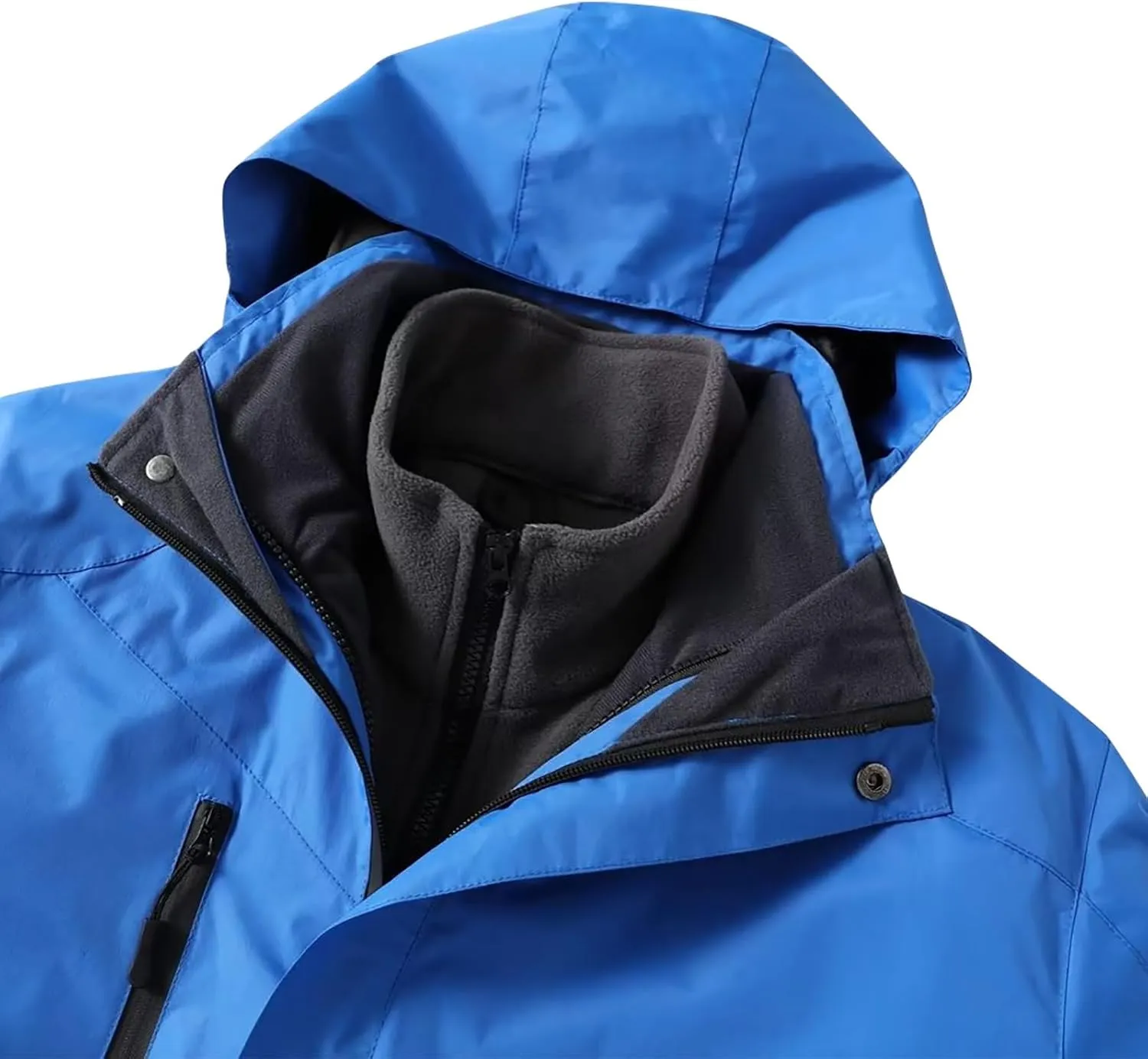 Women Men Hooded Rain Jackets Softshell Windproof Raincoat Long Sleeve Jacket Outdoor Hiking Windbreaker with Pockets