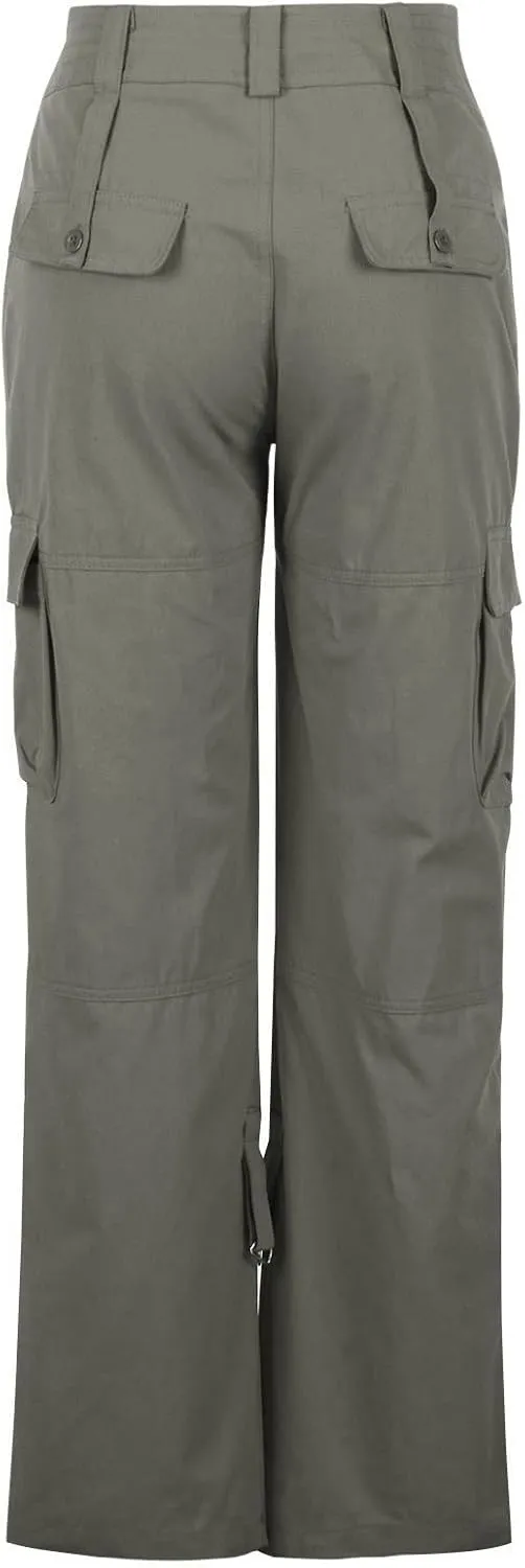 Womens Baggy Cargo Pants Low Rise Straight Wide Leg Y2K Trendy Pants Workout Trousers Streetwear with Pockets