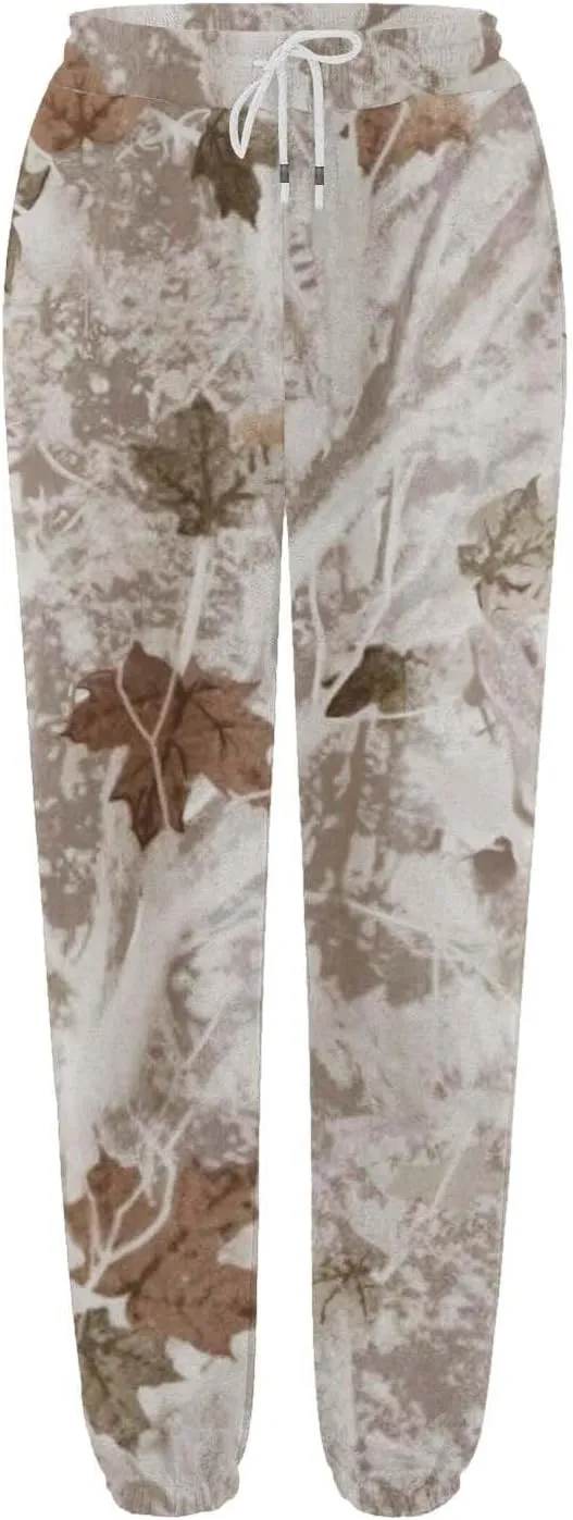 Womens Camo Pants Casual Elastic Waist Wide Leg Pants Lightweight Baggy Sweatpants with Pocket