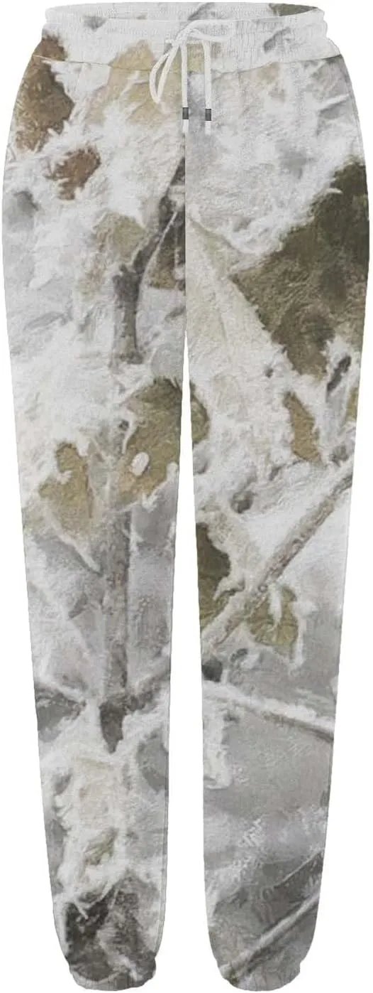 Womens Camo Pants Casual Elastic Waist Wide Leg Pants Lightweight Baggy Sweatpants with Pocket