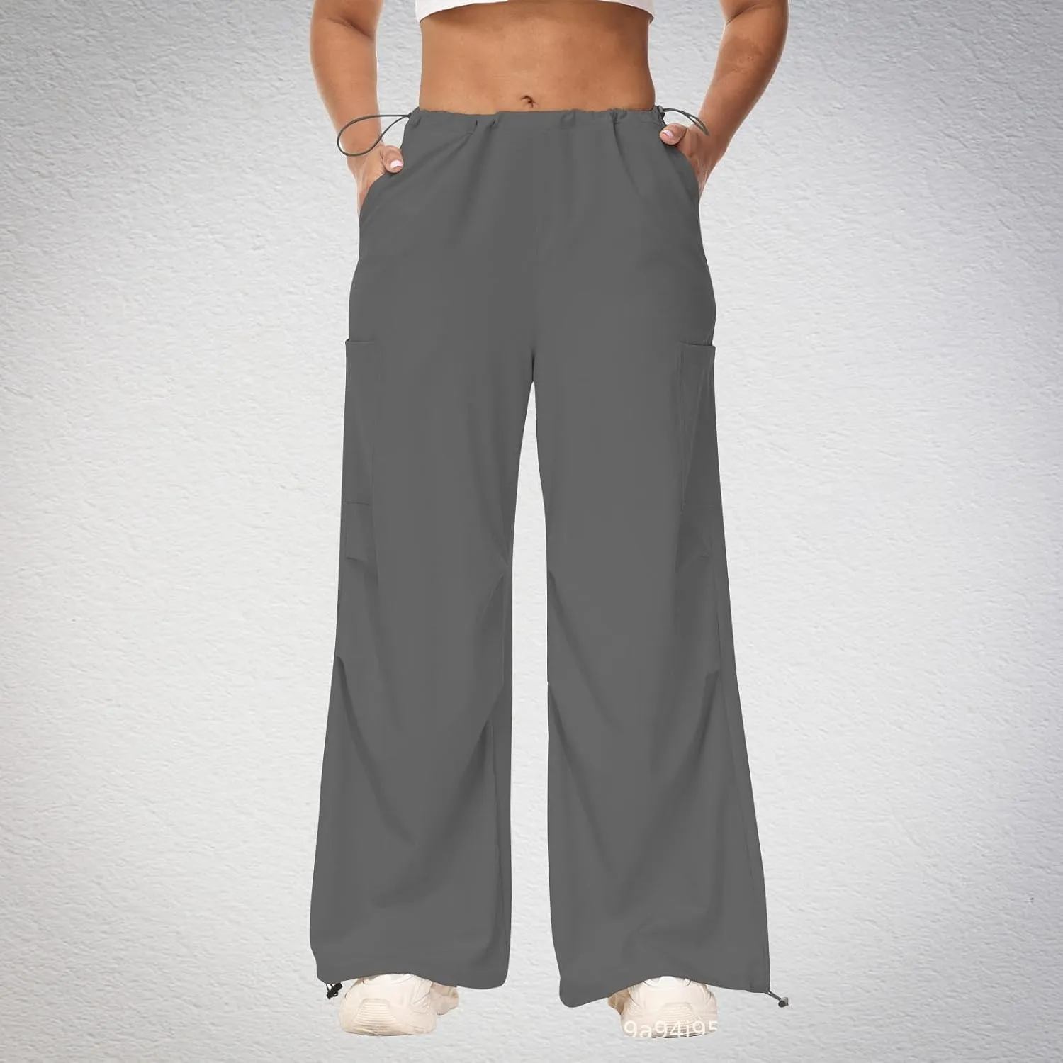 Womens Cargo Jeans with Pockets Straight Wide Leg Trousers High Waisted Baggy Jeans Y2K Streetwear Pants Women