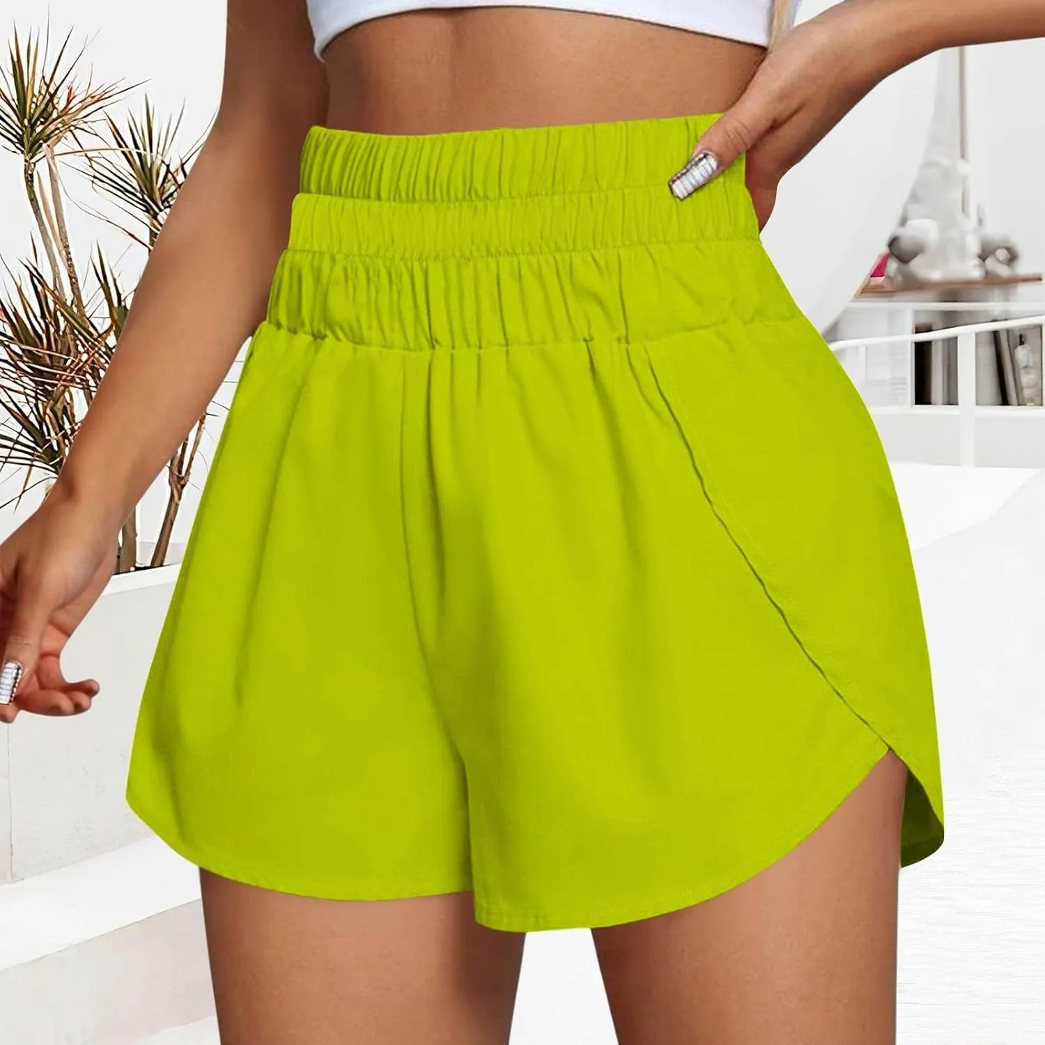Womens Casual Shorts Summer Athletic Elastic Waist Short Comfy Spring/Fall Outfits