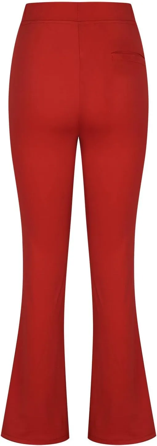 Womens Dress Pants for Work Business Casual Slim Fit Straight Leg Stretchy High Waisted Bootcut Yoga Pant Trousers