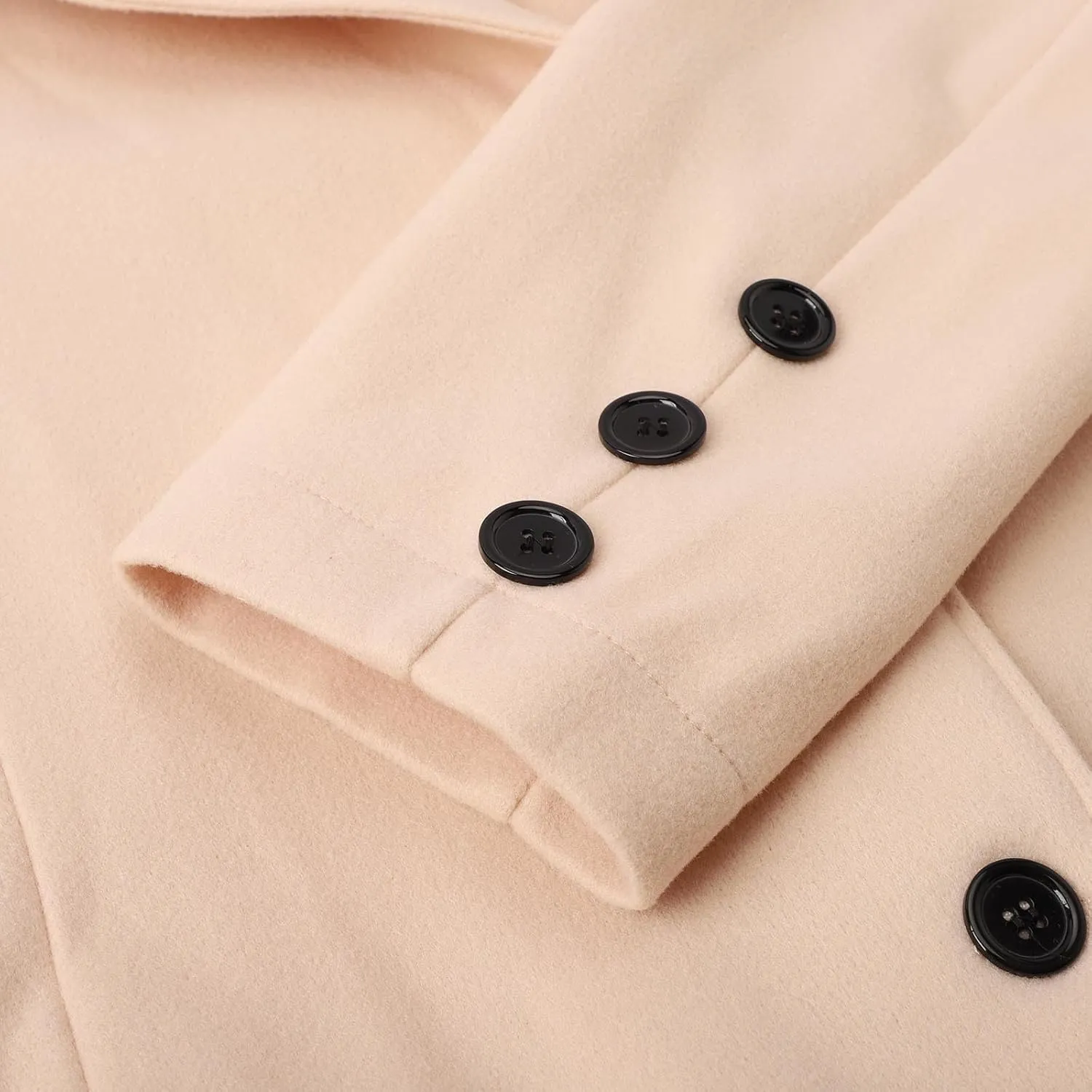Womens Fit Mid Long Double Breasted Coat Lapel Jacket Overcoat Outwear Trench Windbreaker Coat Women Long