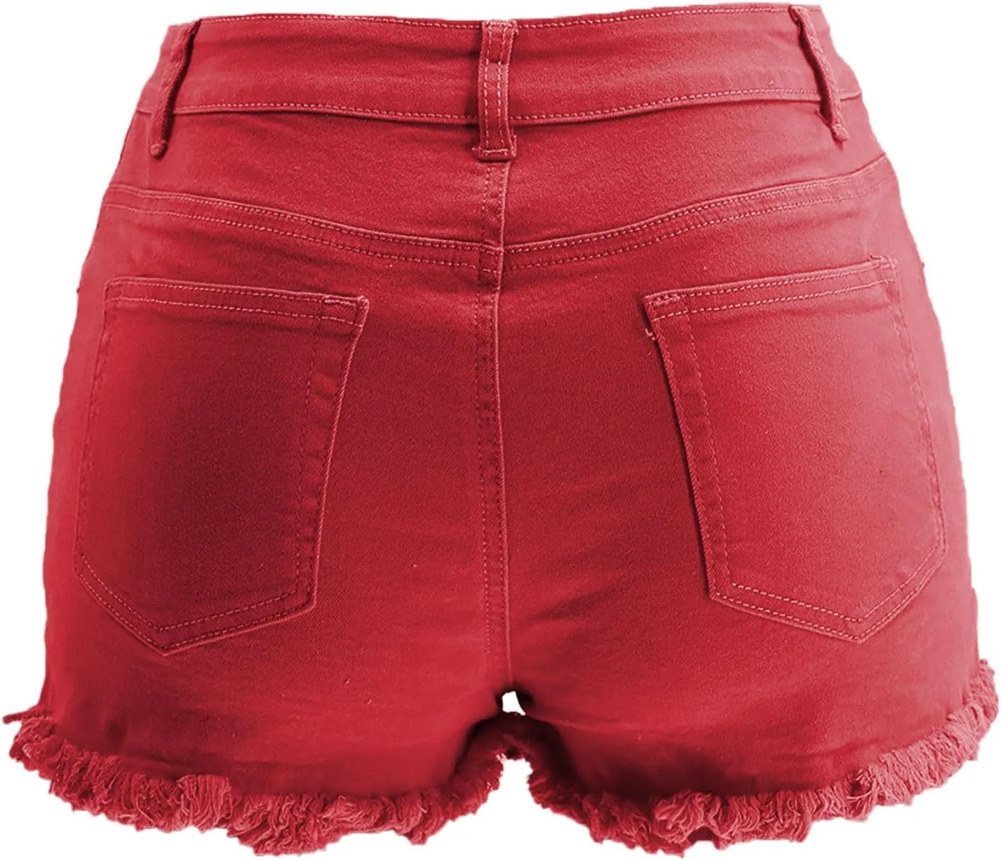Womens Jean Shorts 2025 Summer Vacation High Waisted Frayed Raw Hem Ripped Skinny Casual Shorts