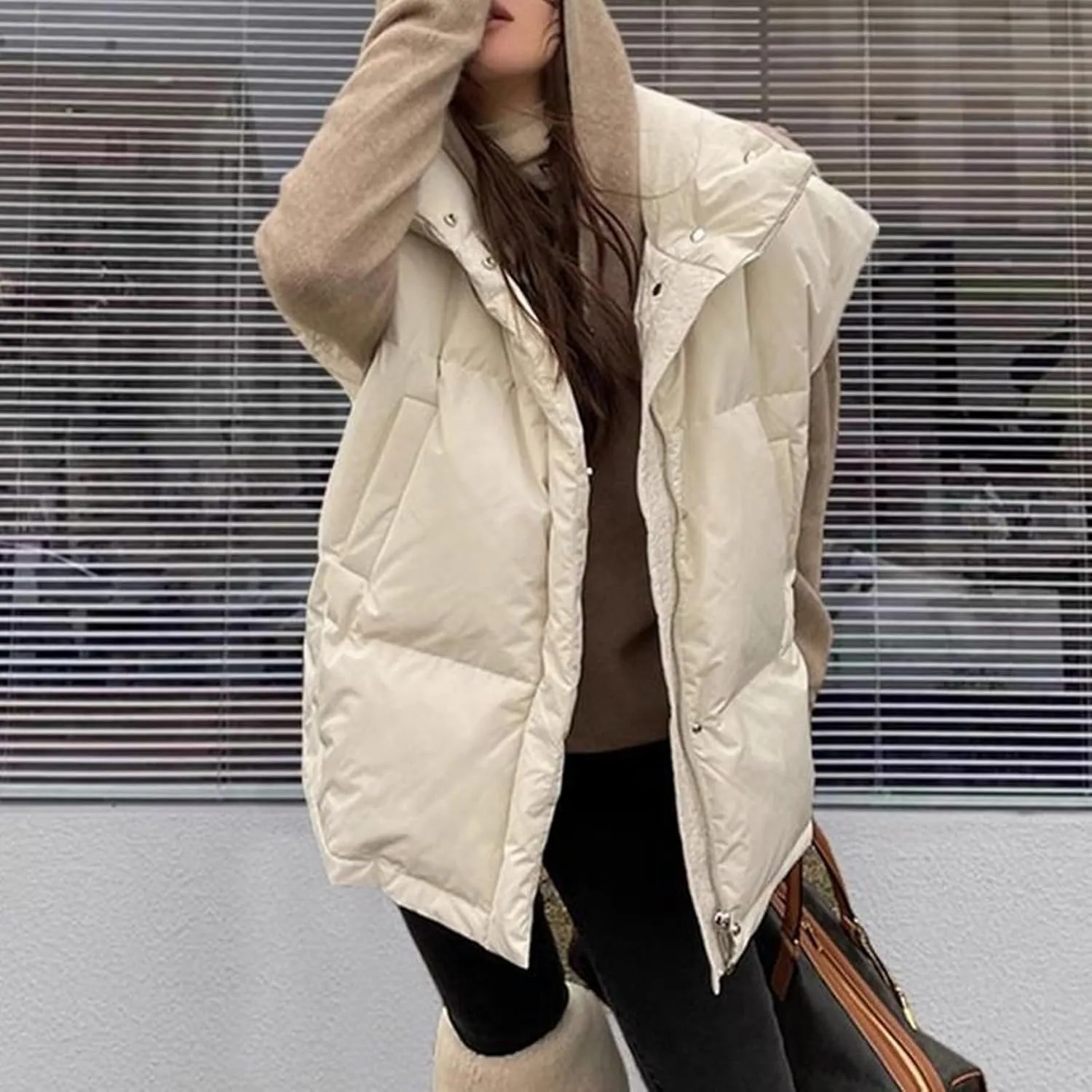 Women's New Headless Short Loose Vest Outside The Vest Down Jacket Vest 2024 Women S Lightweight Jackets