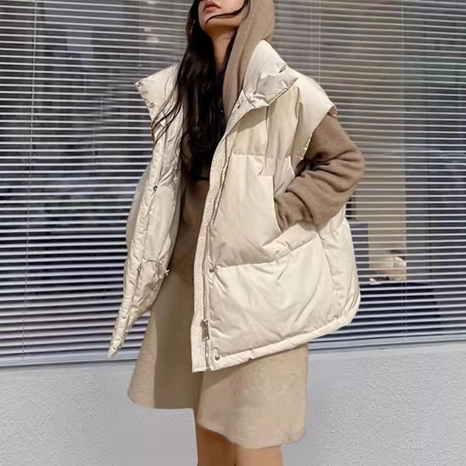 Women's New Headless Short Loose Vest Outside The Vest Down Jacket Vest 2024 Women S Lightweight Jackets