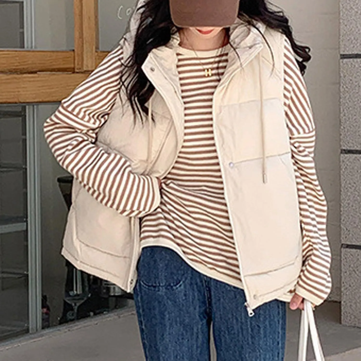 Women's New Hooded Short Loose Vest Outside The Vest Down Jacket Vest plus Size 2024 Women Hooded Coat