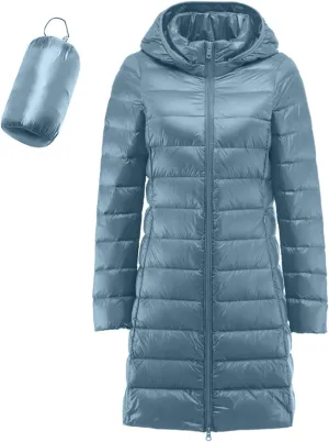 Womens Puffer Coat Lightweight Down Coats Long Sleeve with Pouch Classic Warm Jacket 2023 Winter Skimpy Down Jackets