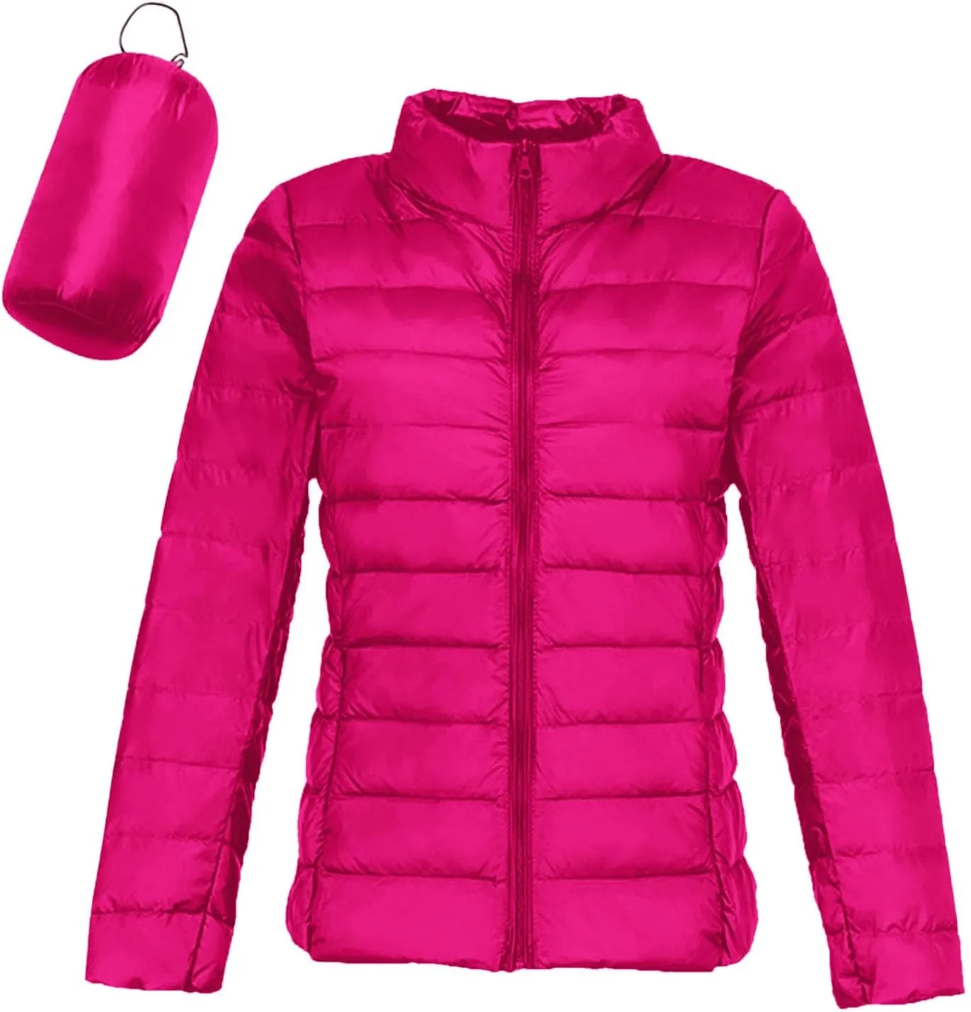 Women's Puffer Jackets Lightweight Packable Down Jackets Stand Collar Winter Warm Puffy Quilted Down Coat Plus Size