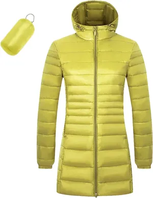 Women's Ski Jacket Winter Snow Coat Fleece Hooded Warm Midi Peacoat Trench Coats Waterproof Warm Winter Snow Coats