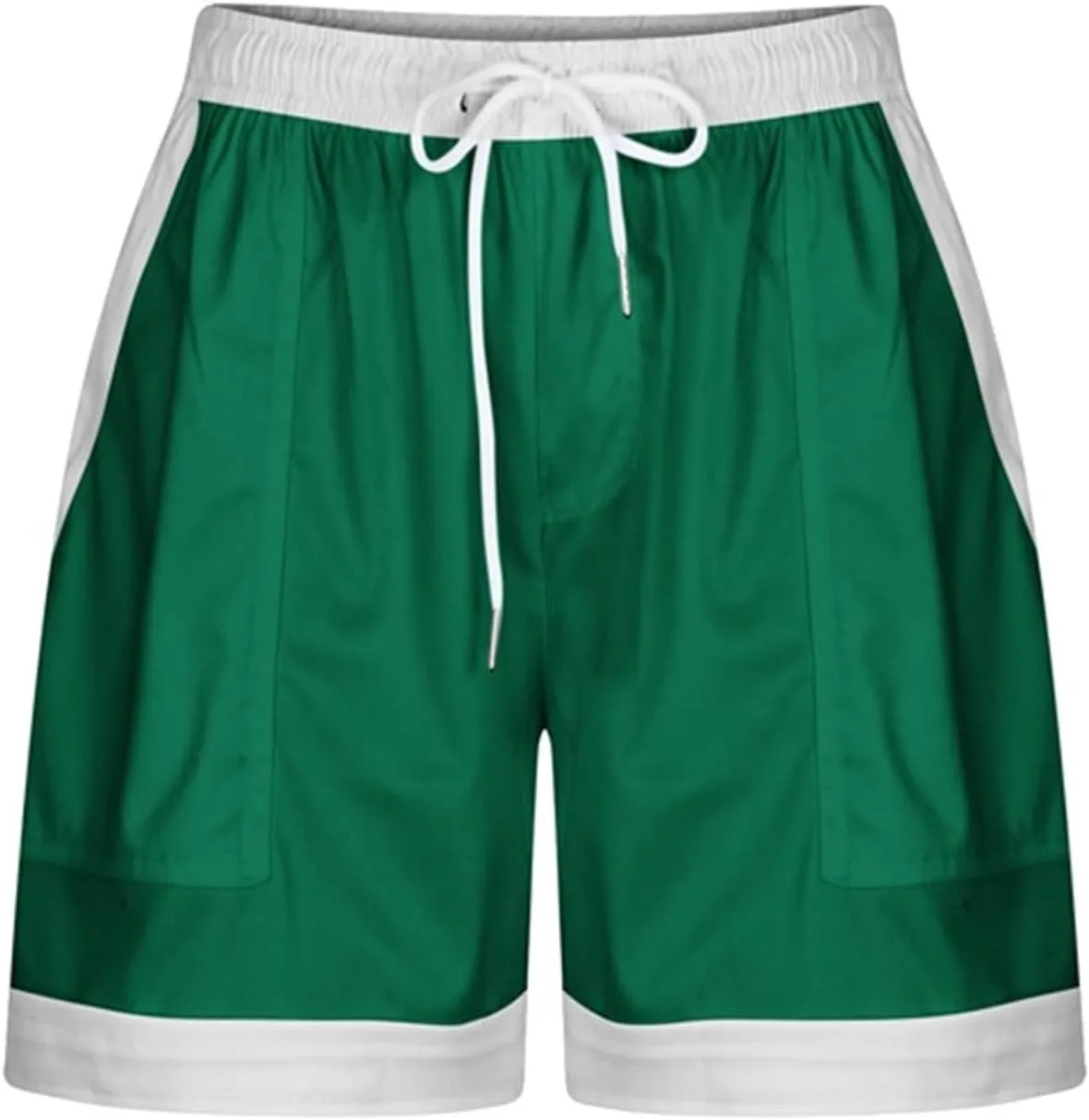 Women's Summer Casual Shorts Elastic Drawstring High Waist Straight Leg Lounge Shorts with Pockets Beach Outfits