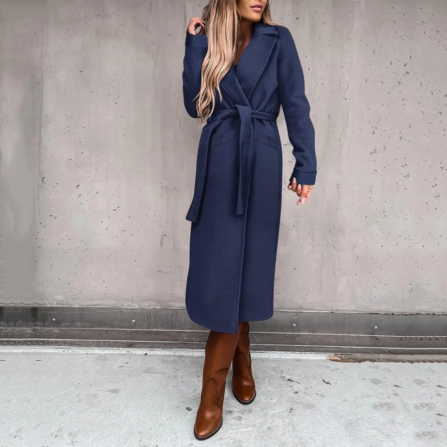 Womens Trench Coat Waterproow Jacket Loose Fitting Warm Winter Outwear Fashion Lapel Rain Trench Coat Women with