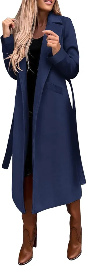 Womens Trench Coat Waterproow Jacket Loose Fitting Warm Winter Outwear Fashion Lapel Rain Trench Coat Women with